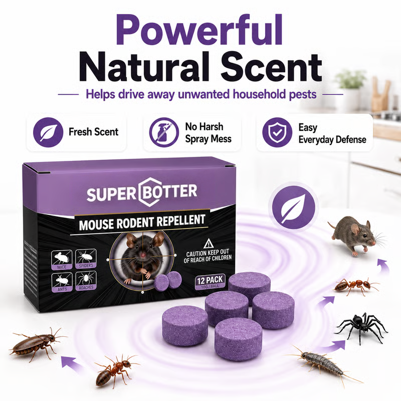🐭 12-Pack Rodent Repellent Balls – Natural Pest Control for Home, Garage & Garden