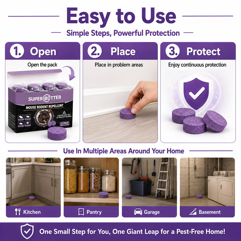 🐭 12-Pack Rodent Repellent Balls – Natural Pest Control for Home, Garage & Garden